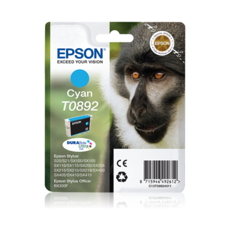 Epson T0892 Singe - cyan - originale - cartouche d'encre