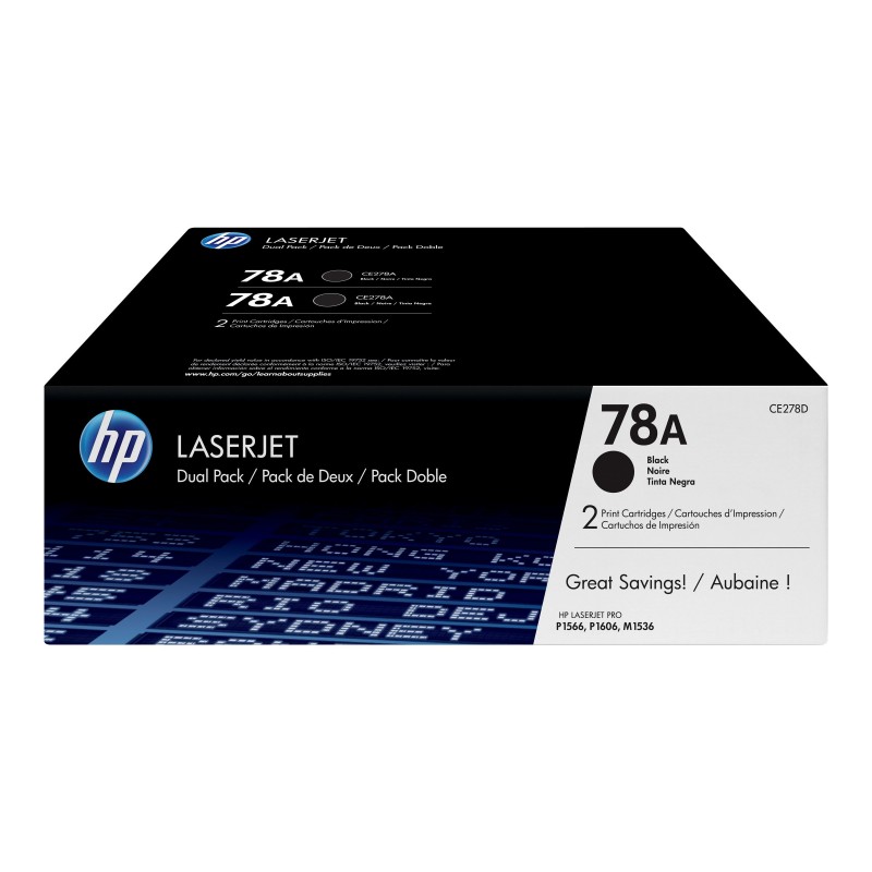 HP 78A - Pack de 2 - noire - original - toner