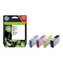 HP 364 - Pack de 4 - noire, cyan, magenta, jaune - original - cartouche d'encre