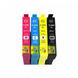 Cartouche d'encre équivalent à Epson Multipack 29XL Pack de 4 Noir, Jaune, Cyan, Magenta