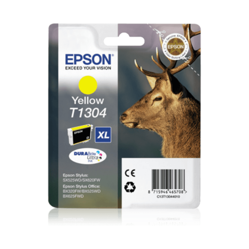 Epson T1304 Cerf - à rendement élevé - jaune - originale - cartouche d'encre