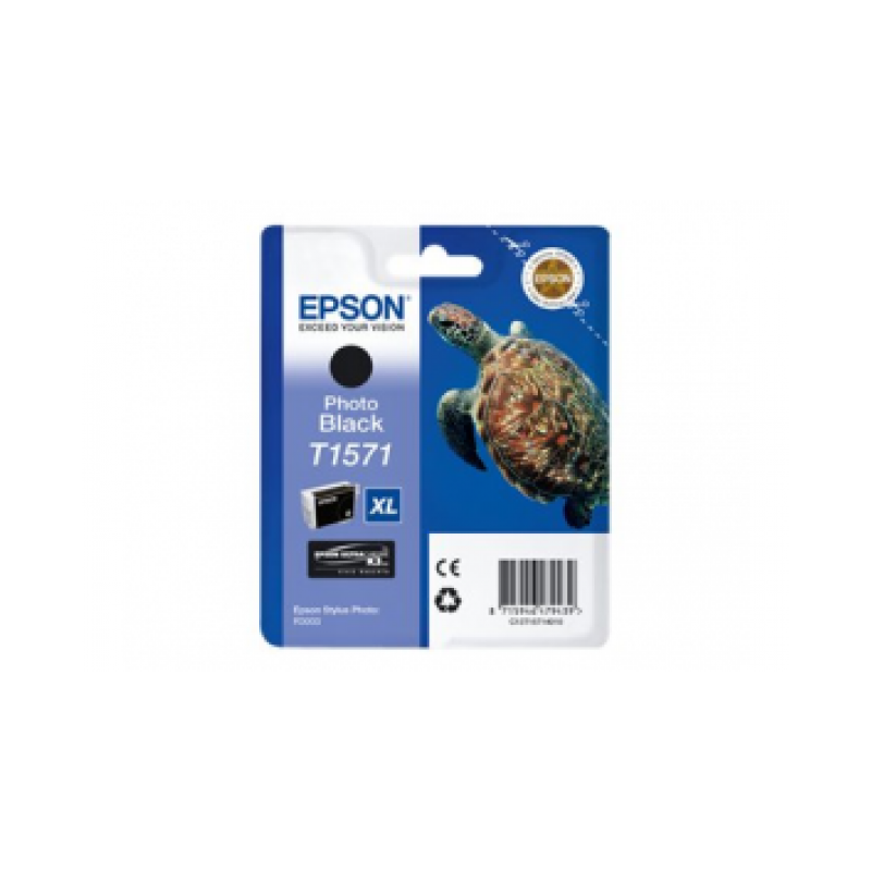 Epson T1571 Tortue - noire photo - originale - cartouche d'encre