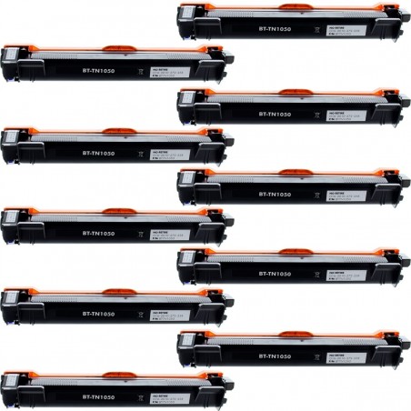 Toner équivalent à Brother TN-1050_10 Pack de 10 Noir