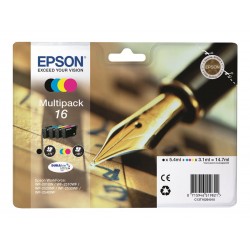 Epson T16 Stylo Plume - Pack de 4 - noire, cyan, magenta, jaune - original - cartouche d'encre