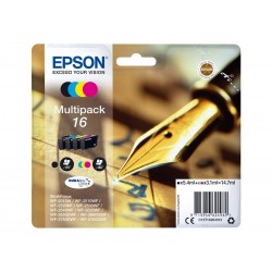 Epson T16 Stylo Plume - Pack de 4 - noire, cyan, magenta, jaune - original - cartouche d'encre