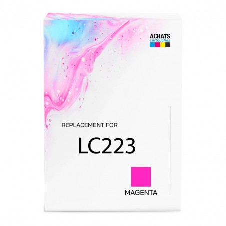 Cartouche d'encre équivalent à Brother LC223M Capacité standard Magenta