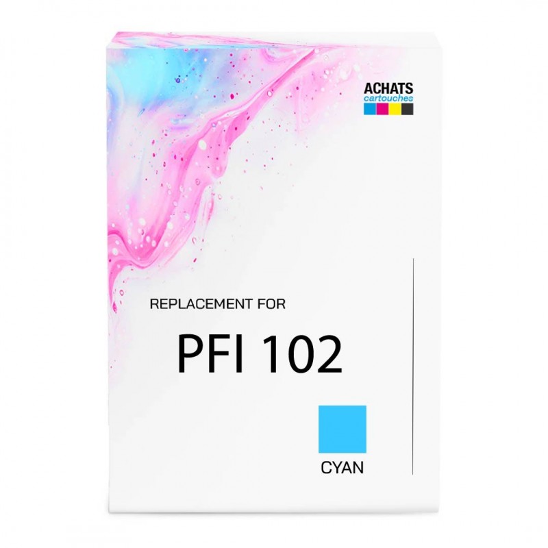 PFI 102C 0896B001 compatible Cyan Canon