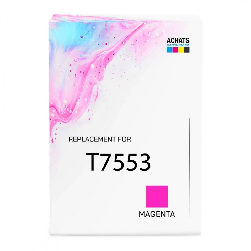 Cartouche d'encre équivalent à Epson Magenta T7553 Haute capacité Magenta