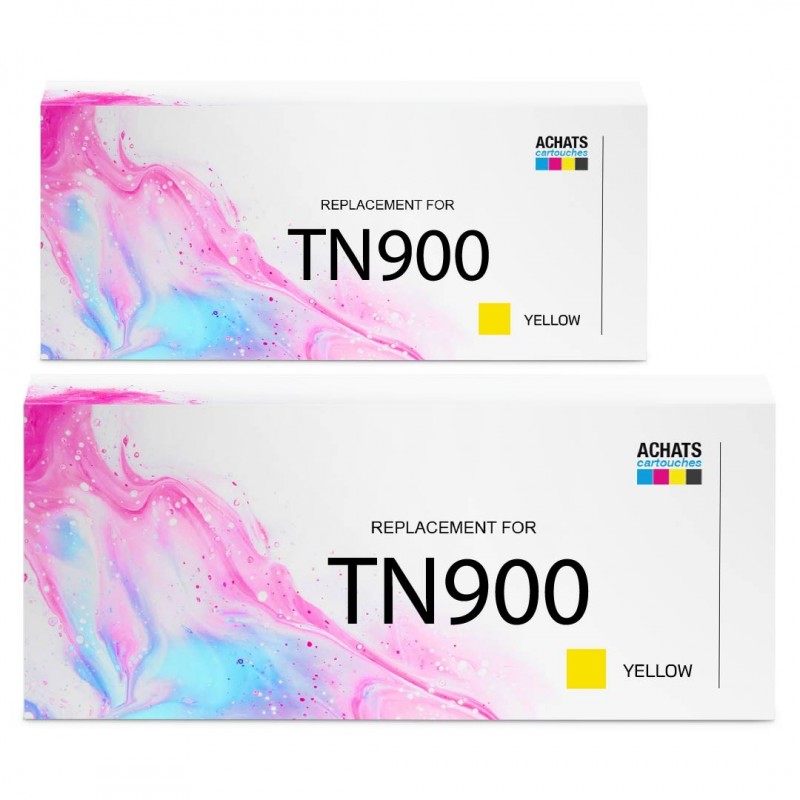 Toner équivalent à Brother TN-900Y 2PK Pack de 2 Jaune