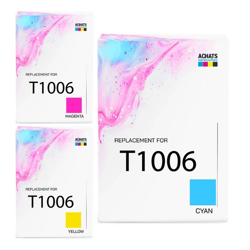 Cartouche d'encre équivalent à Epson T1006 Multipack Pack de 3 Cyan, jaune, magenta