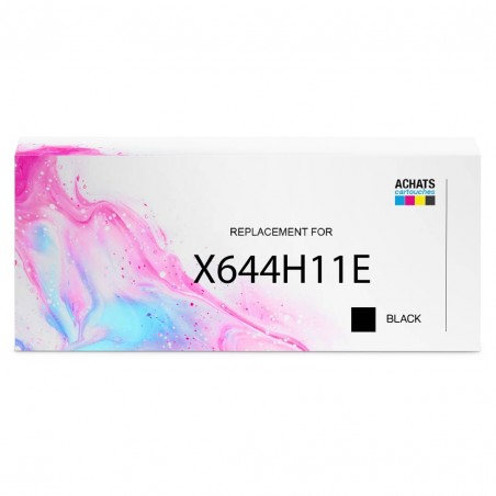 Cartouche de toner X644H11E Lexmark compatible Noir