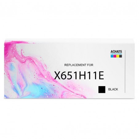 Cartouche de toner X651H11E Lexmark compatible Noir