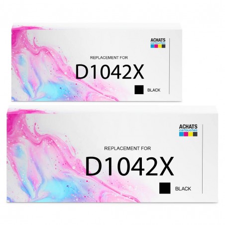 Toner équivalent à Samsung MLT-D1042X Pack de 2 Noir