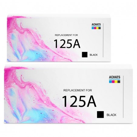 Toner équivalent à HP 125A Pack de 2 Noir