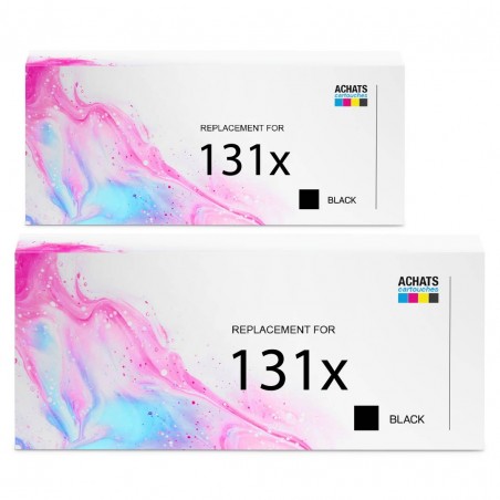 Toner équivalent à HP 131x Pack de 2 Noir