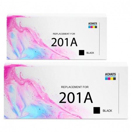 Toner équivalent à HP 201A Pack de 2 Noir