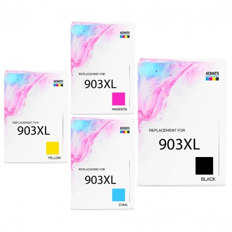 Pack de 4 HP 903XL cartouches d'encre compatibles