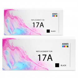 Toner équivalent à HP 17A Pack de 2 Noir