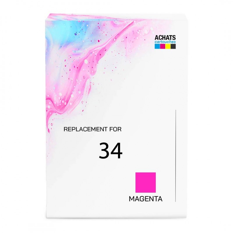 Cartouche d'encre équivalent à Epson Magenta 34 Capacité standard Magenta