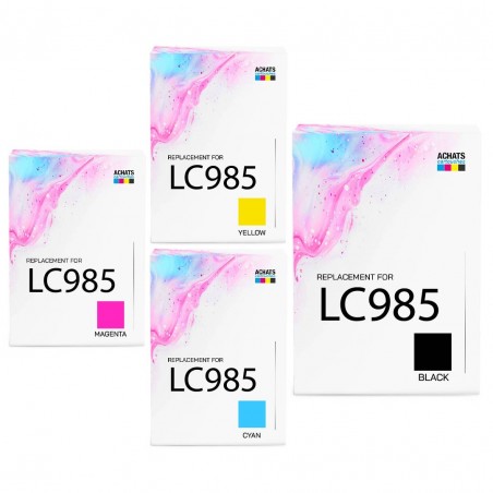 Pack de 4 cartouches de toner compatible LC985VALBP