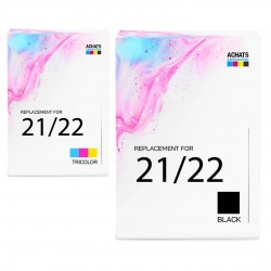 Compatible HP 21 / 22 cartouche d'encre Pack de 2 pour HP DeskJet D1530 D1560 D2360 D2460 F335 F380 F390 F2180 F22290 F290 for H