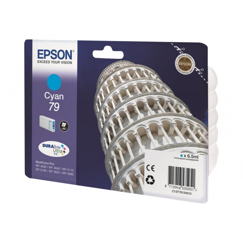 Epson T79 Tour de Pise - cyan - originale - cartouche d'encre