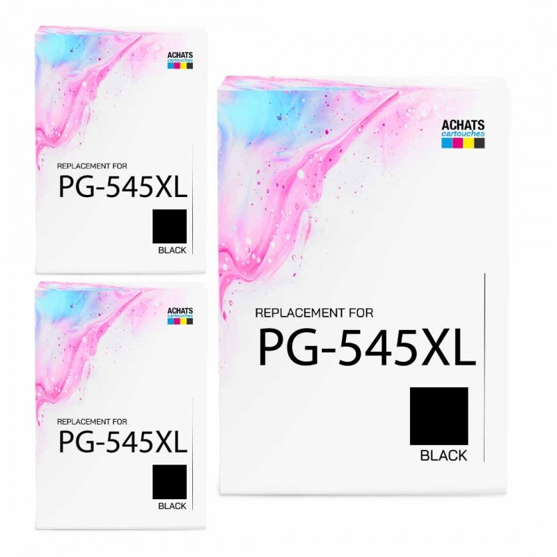 Pack de 3 Canon PG-545XL cartouches d'encre compatibles