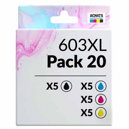 Pack de 20 Epson 603XL cartouches d'encre compatibles