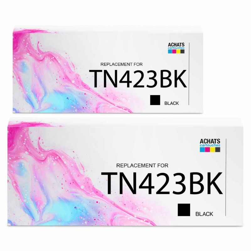 Pack de 2 Brother compatible TN423BK