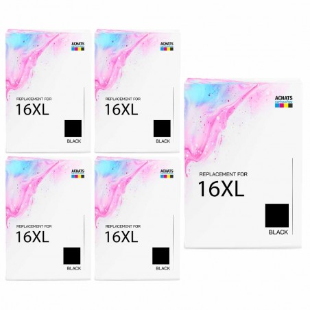 Pack de 5 encres C13T16814012 16XL compatibles Epson