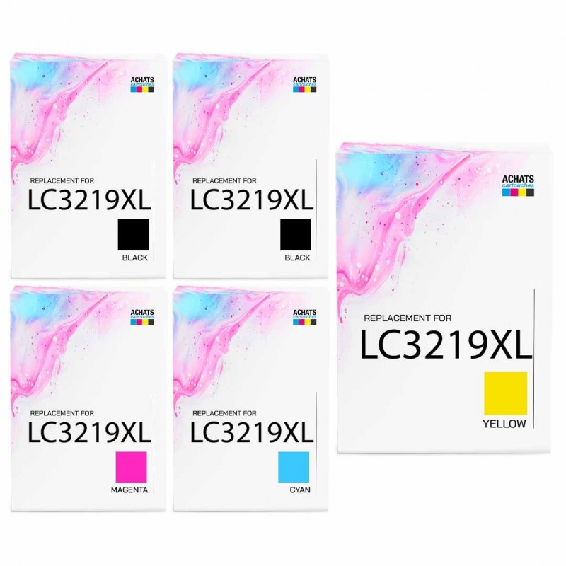 Pack de 5 Brother LC3219XL cartouches d'encre compatibles