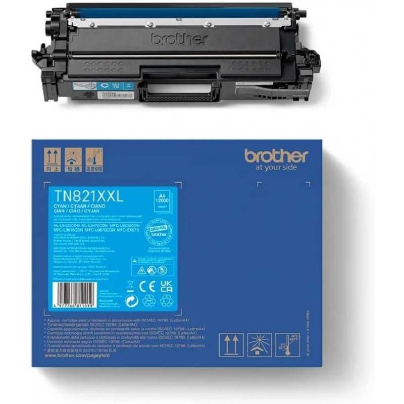 Cartouche de toner Brother TN821XXLC 