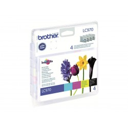 Brother LC970 - Pack de 4 - noire, cyan, magenta, jaune - original - cartouche d'encre