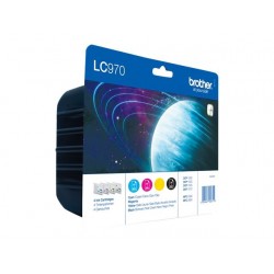 Brother LC970 - Pack de 4 - noire, cyan, magenta, jaune - original - cartouche d'encre