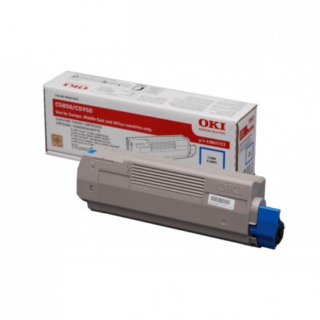 OKI 43865723 - cyan - original - toner